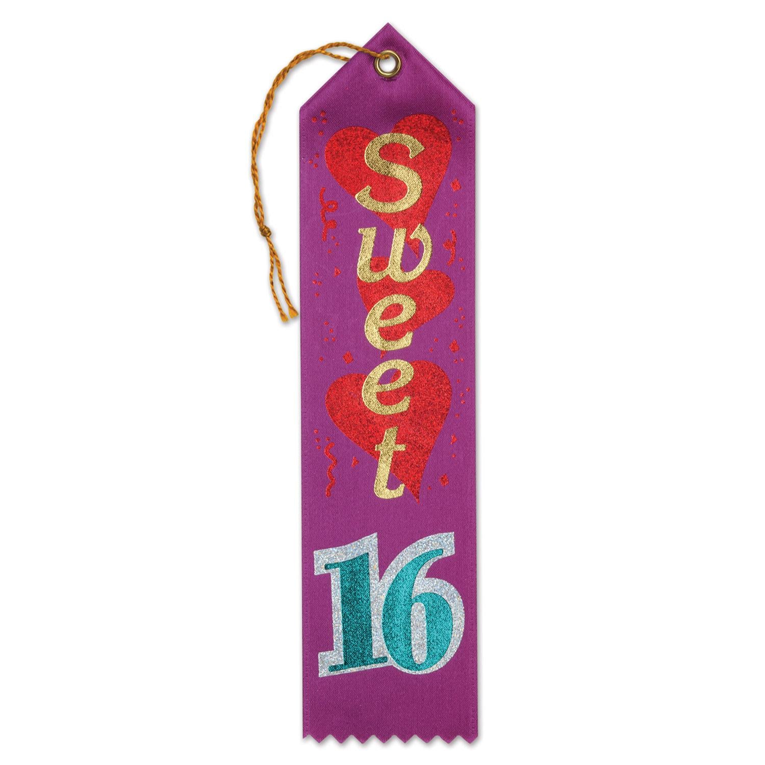 Beistle Sweet Sixteen Award Ribbon