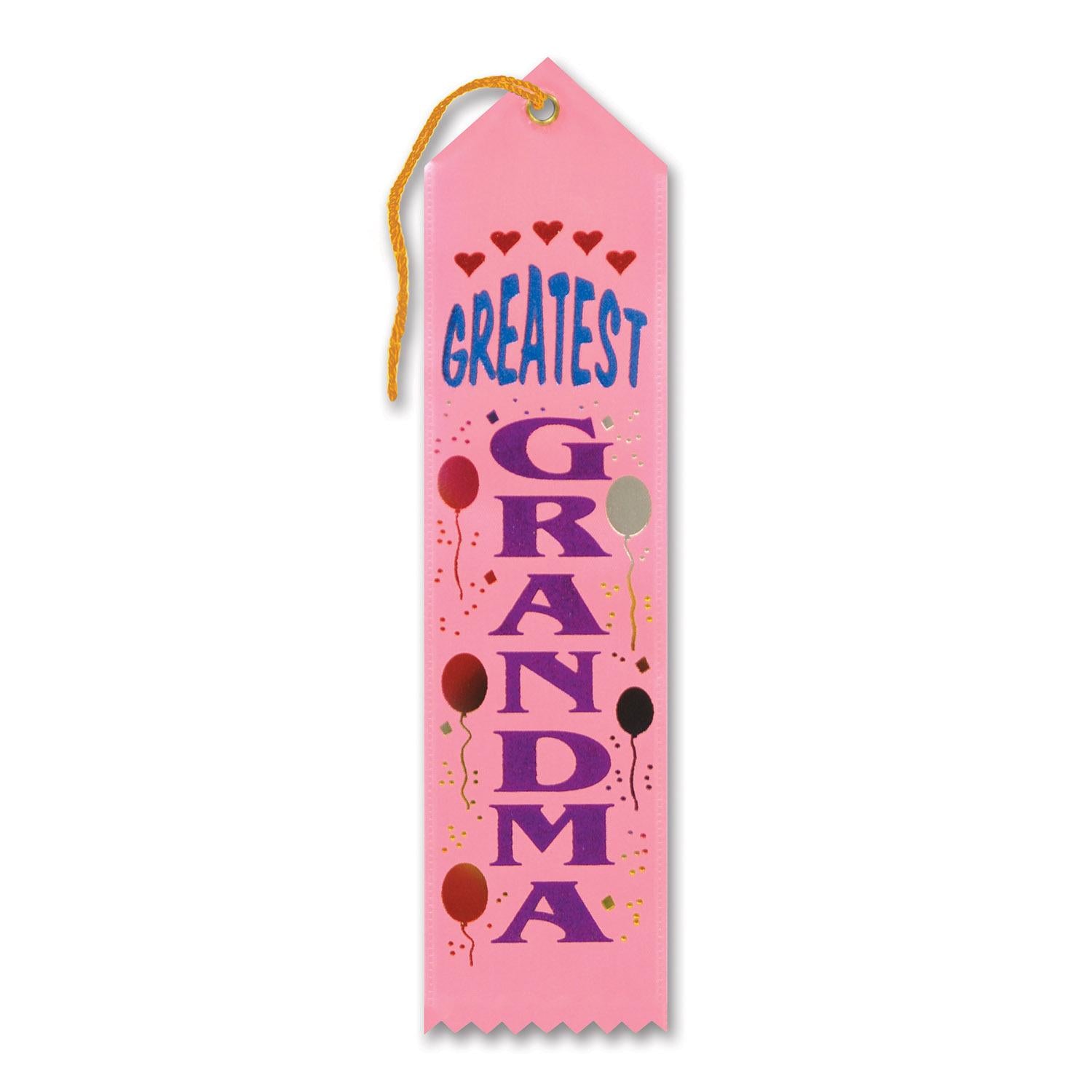 Beistle Greatest Grandma Award Ribbon