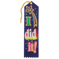 Beistle I Did It! Award Ribbon