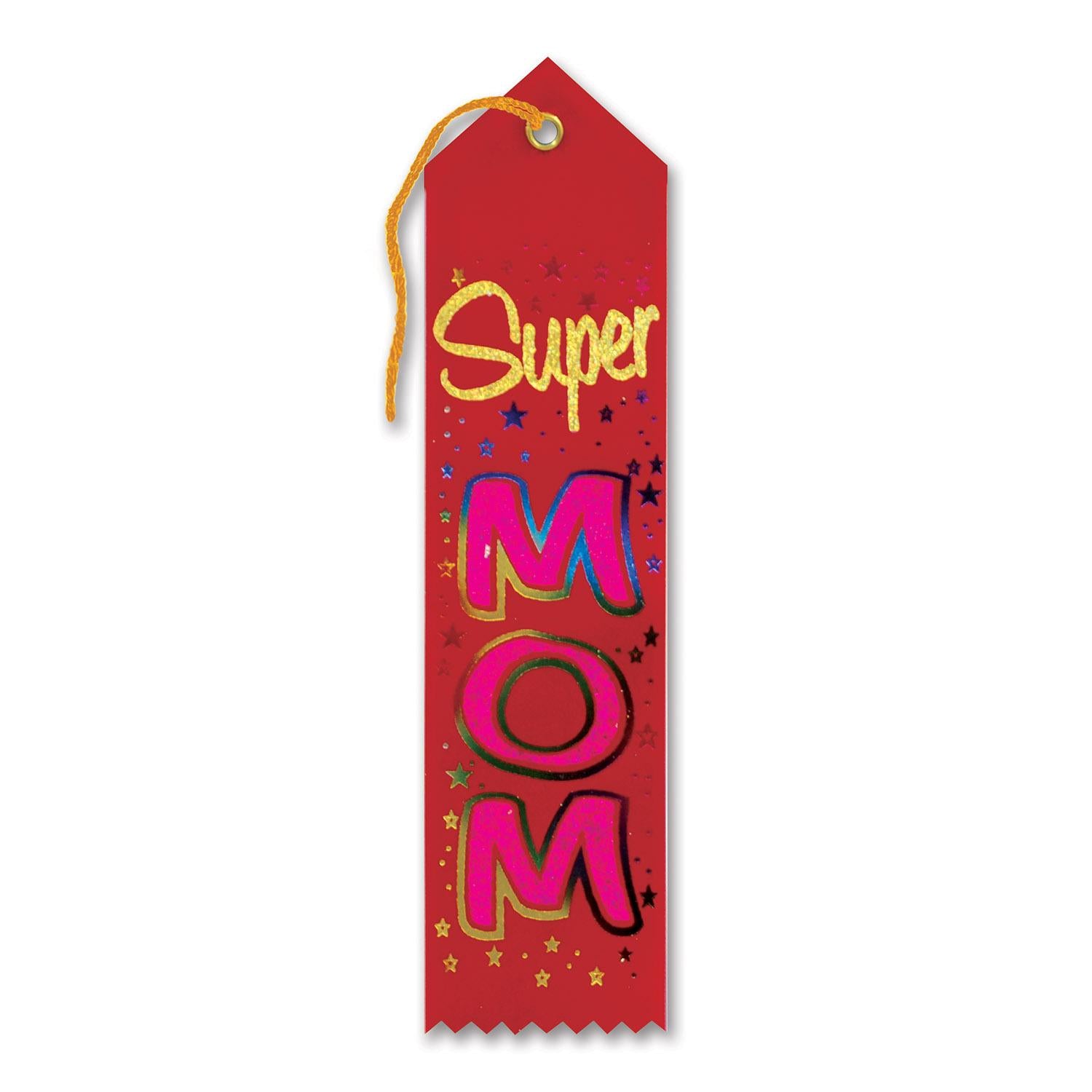 Beistle Super Mom Mother's Day Award Ribbon