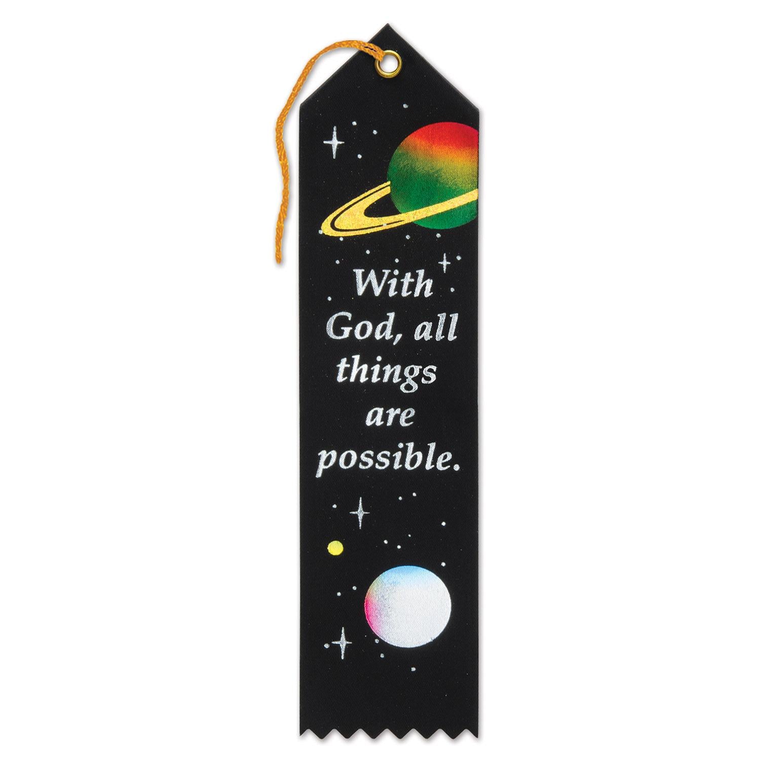 Beistle With God - All Things Are Possible Party Ribbon