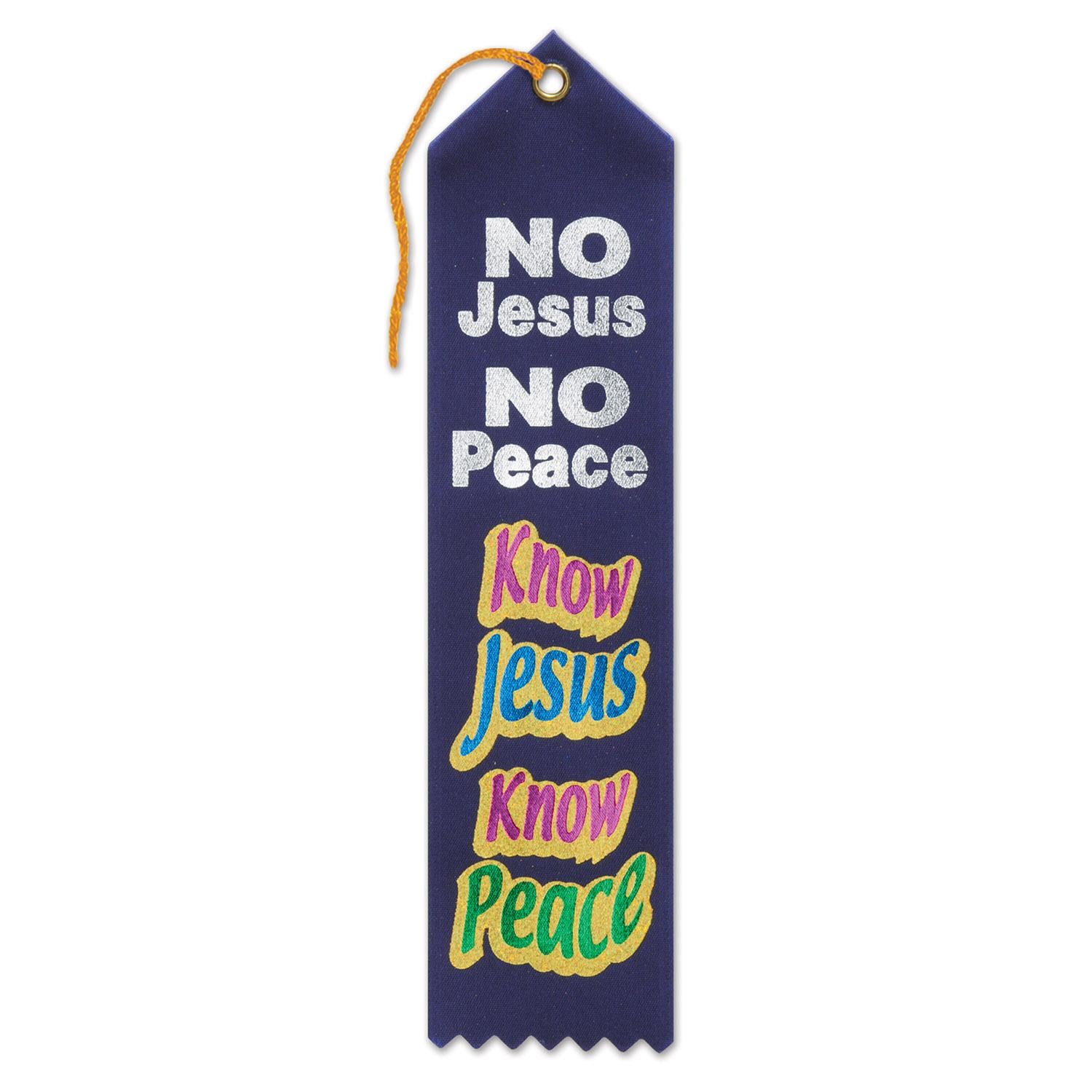 Beistle Know Jesus Know Peace Ribbon