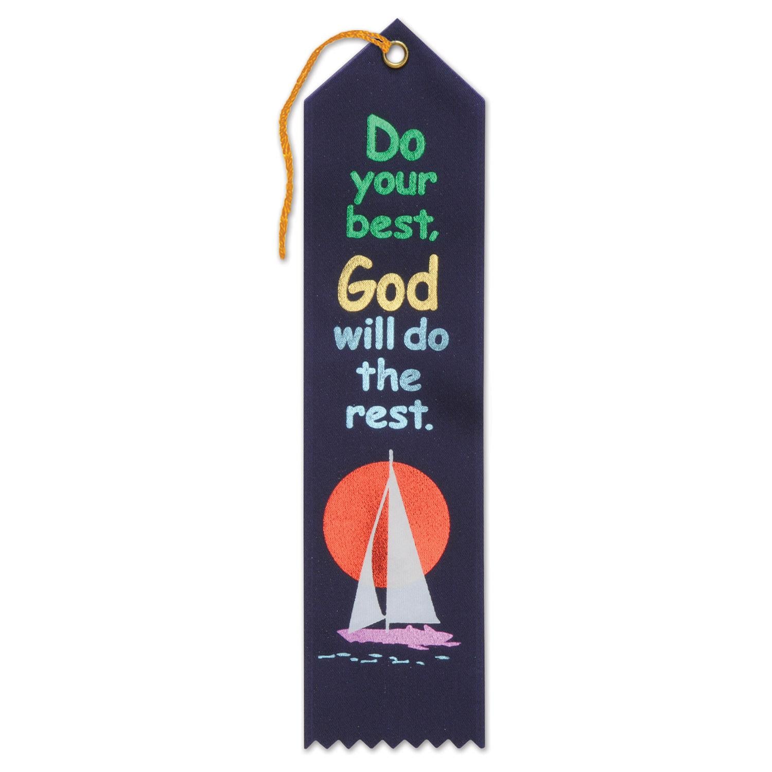 Beistle Do Your Best God Will Do The Rest Ribbon