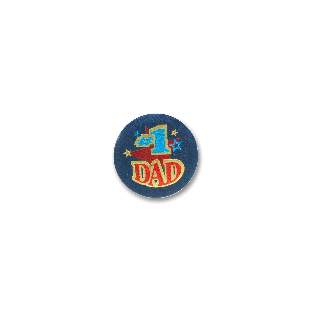 Beistle Father's Day #1 Dad Satin Button – Bulk Party Supplies