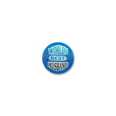 Beistle World's Best Husband Satin Button