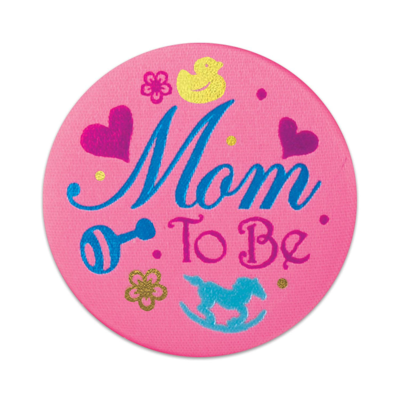 Beistle Mom To Be Satin Button