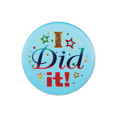 Beistle I Did It! Graduation Party Satin Button
