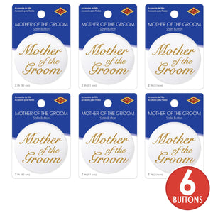 Mother Of The Groom Satin Button (Case of 6)