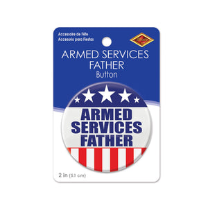 Beistle Armed Services Father Button (Case of 6)