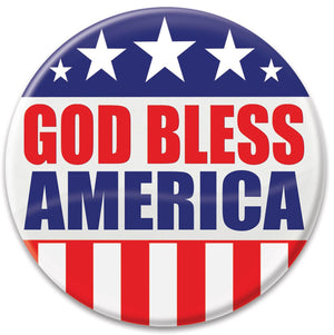 Beistle God Bless America Button