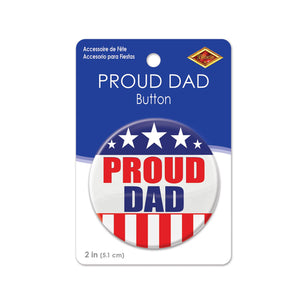 Beistle Proud Dad Button (Case of 6)