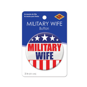 Beistle Military Wife Button (Case of 6)