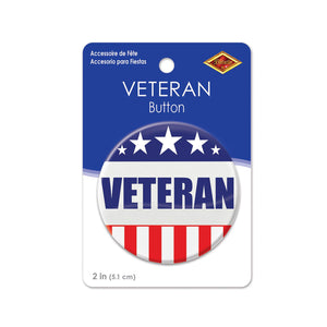 Beistle Veteran Button (Case of 6)