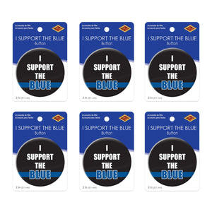 Beistle I Support The Blue Button (Case of 6)