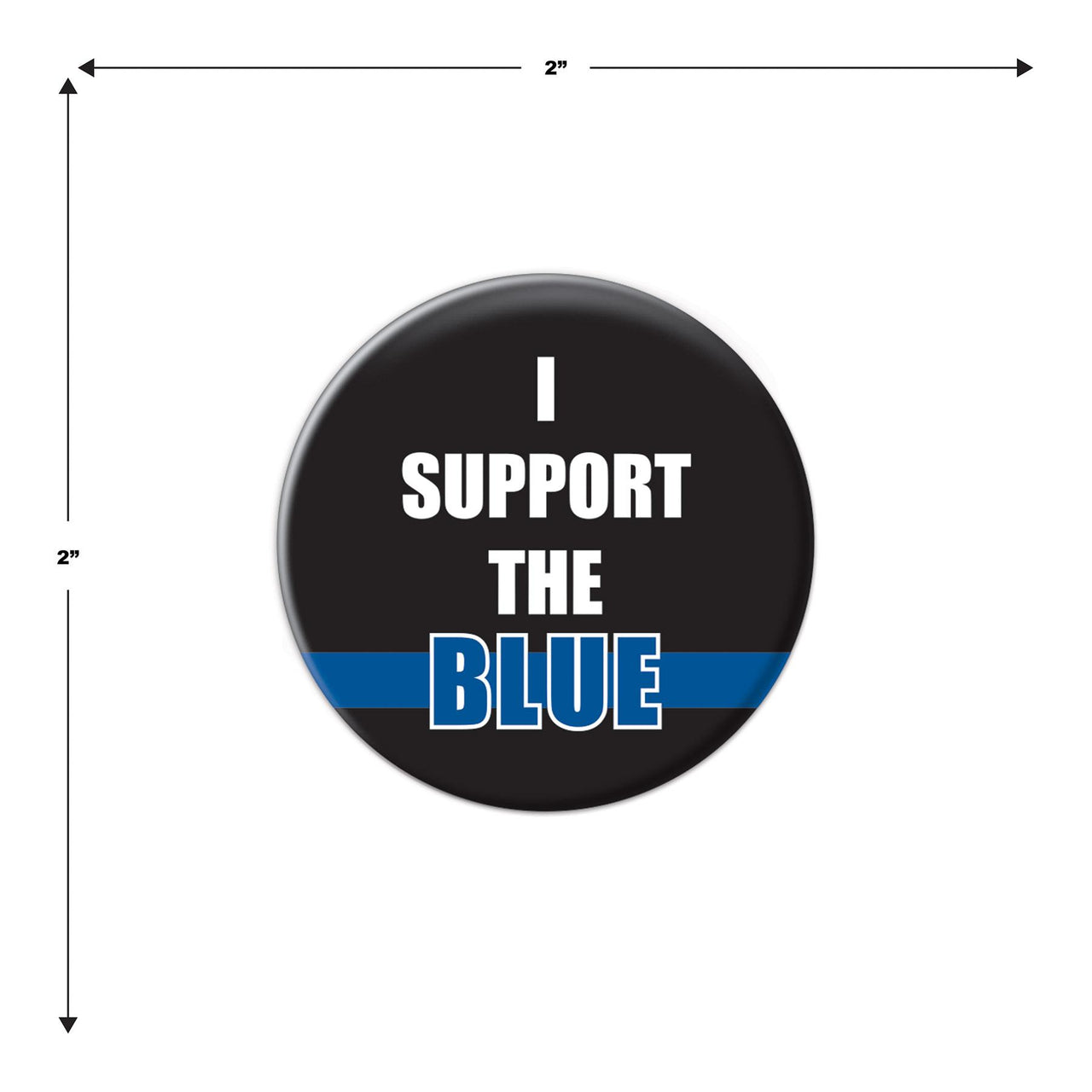 Beistle I Support The Blue Button (Case of 6)