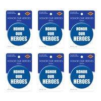 Beistle Honor Our Heroes Button (Case of 6)
