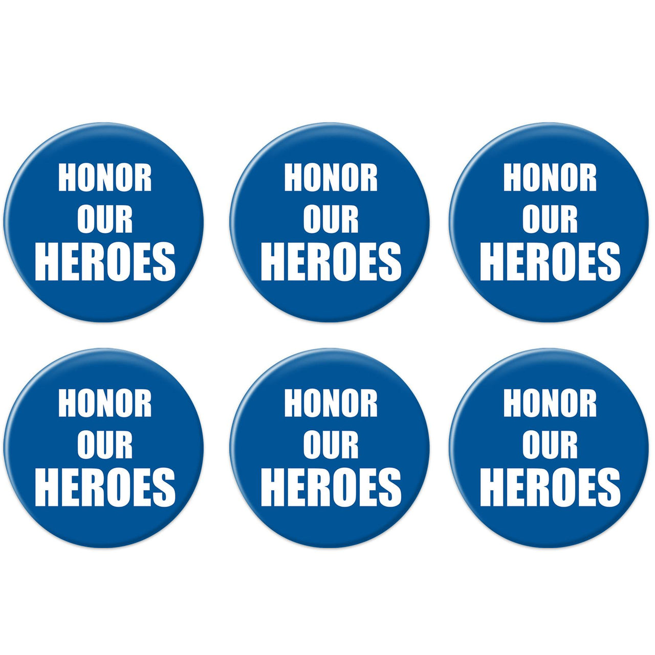 Beistle Honor Our Heroes Button (Case of 6)