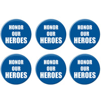 Beistle Honor Our Heroes Button (Case of 6)