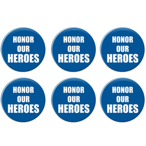 Beistle Honor Our Heroes Button (Case of 6)