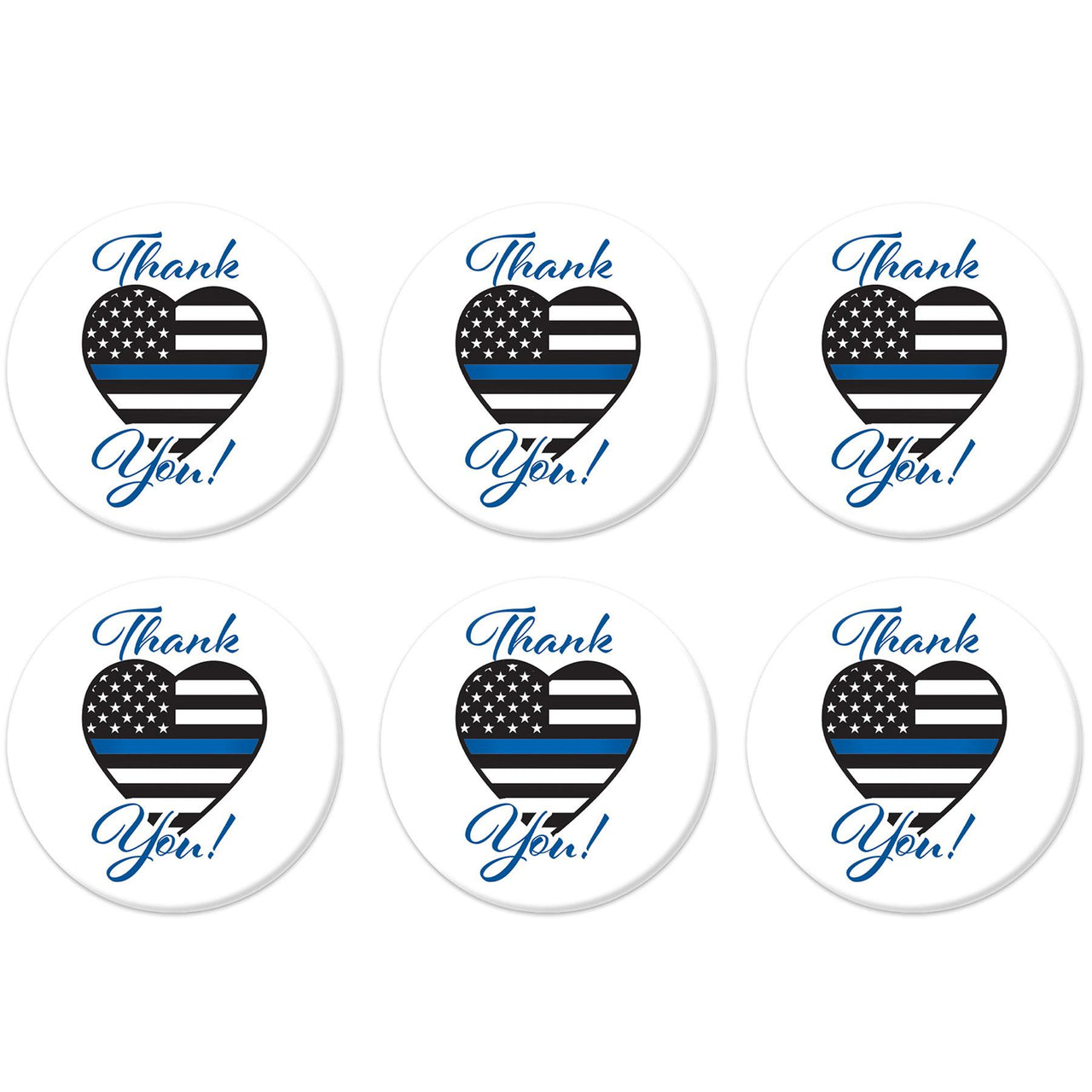 Beistle Thank You! Law Enforcement Button (Case of 6)