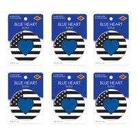 Beistle Blue Heart Button (Case of 6)