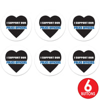 Beistle I Support Our Police Officers Button (Case of 6)