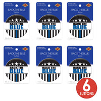 Beistle Back The Blue Button (Case of 6)
