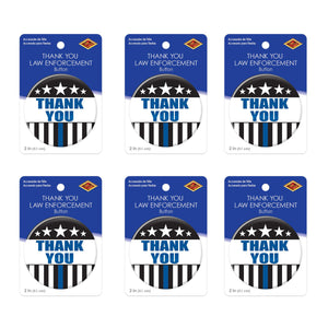 Beistle Thank You Law Enforcement Button (Case of 6)