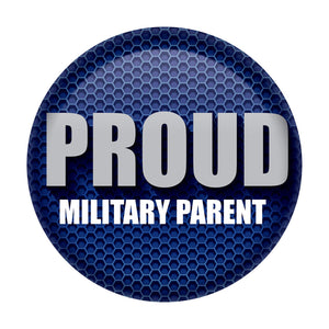 Beistle Proud Military Parent Button - Blue