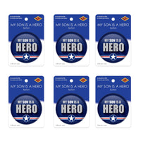Beistle My Son Is A Hero Button (Case of 6)