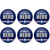 Beistle My Son Is A Hero Button (Case of 6)