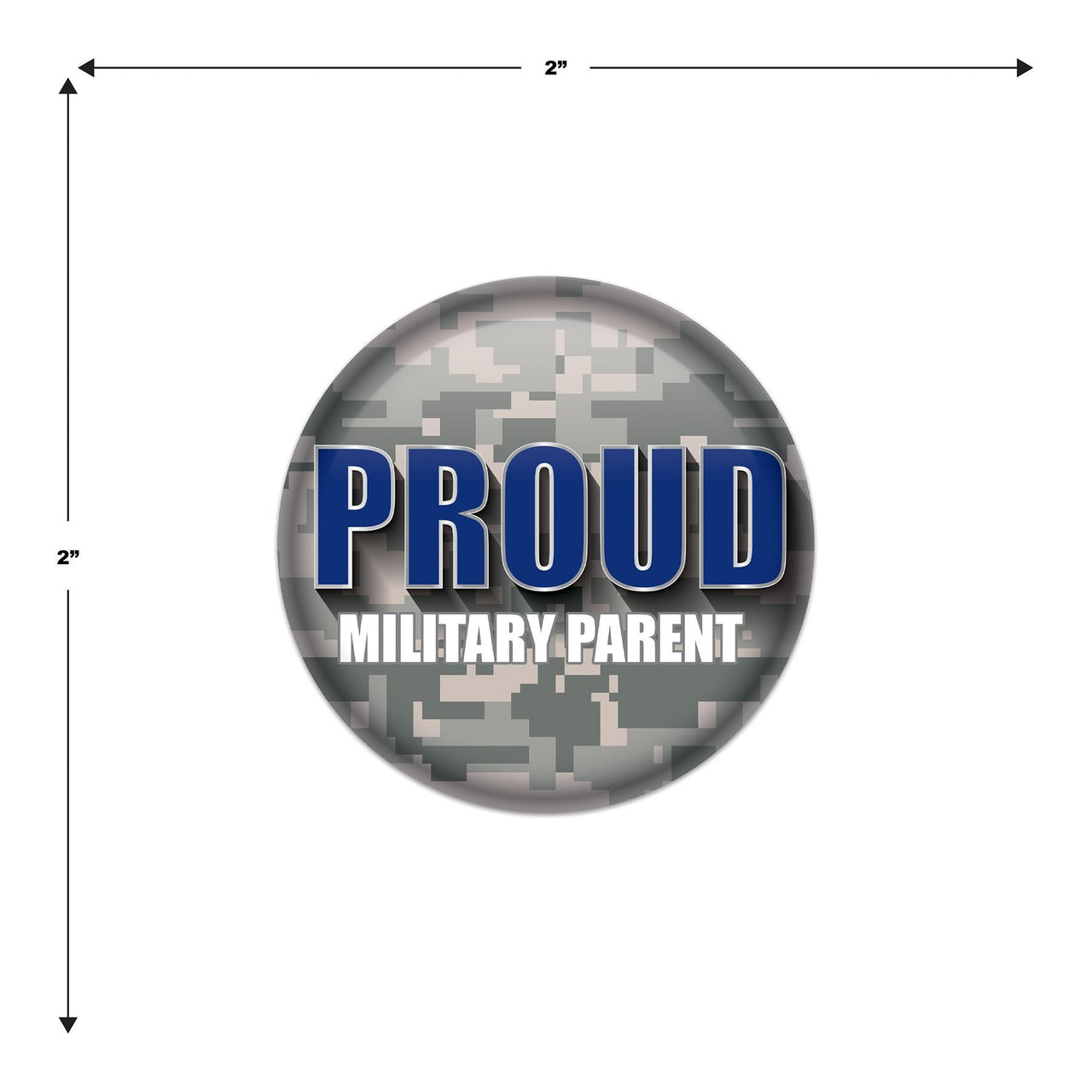 Beistle Proud Military Parent Button (Case of 6)