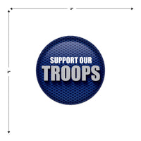 Beistle Support Our Troops Button (Case of 6)