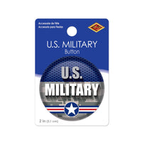Beistle U S Military Button (Case of 6)