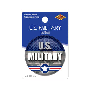 Beistle U S Military Button (Case of 6)