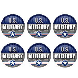 Beistle U S Military Button (Case of 6)