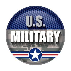 Beistle U S Military Button