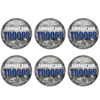 Beistle Support Our Troops Button (Case of 6)