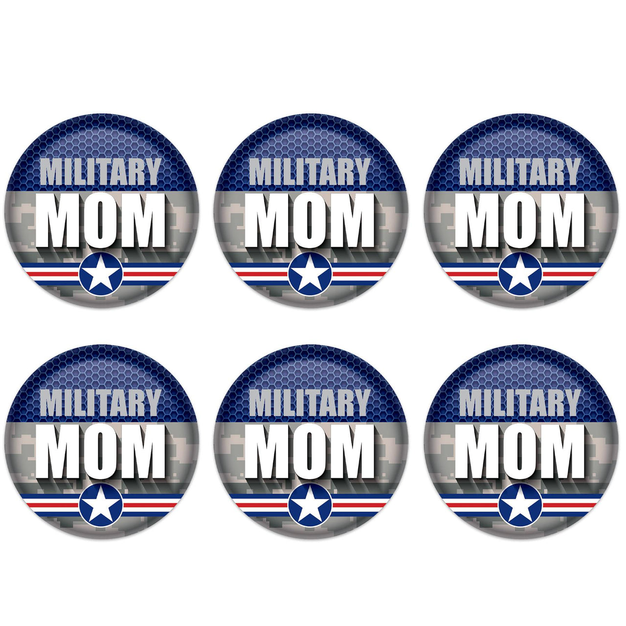Beistle Military Mom Button (Case of 6)