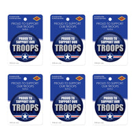 Proud To Support Our Troops Button