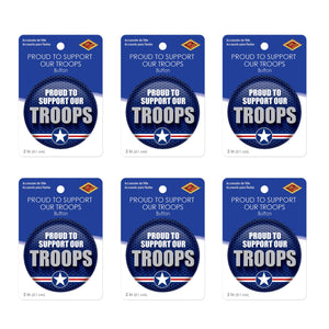Proud To Support Our Troops Button