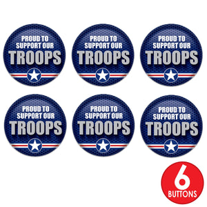 Proud To Support Our Troops Button