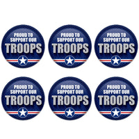 Proud To Support Our Troops Button