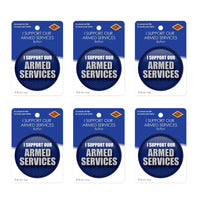 Beistle I Support Our Armed Services Button (Case of 6)