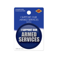 Beistle I Support Our Armed Services Button (Case of 6)