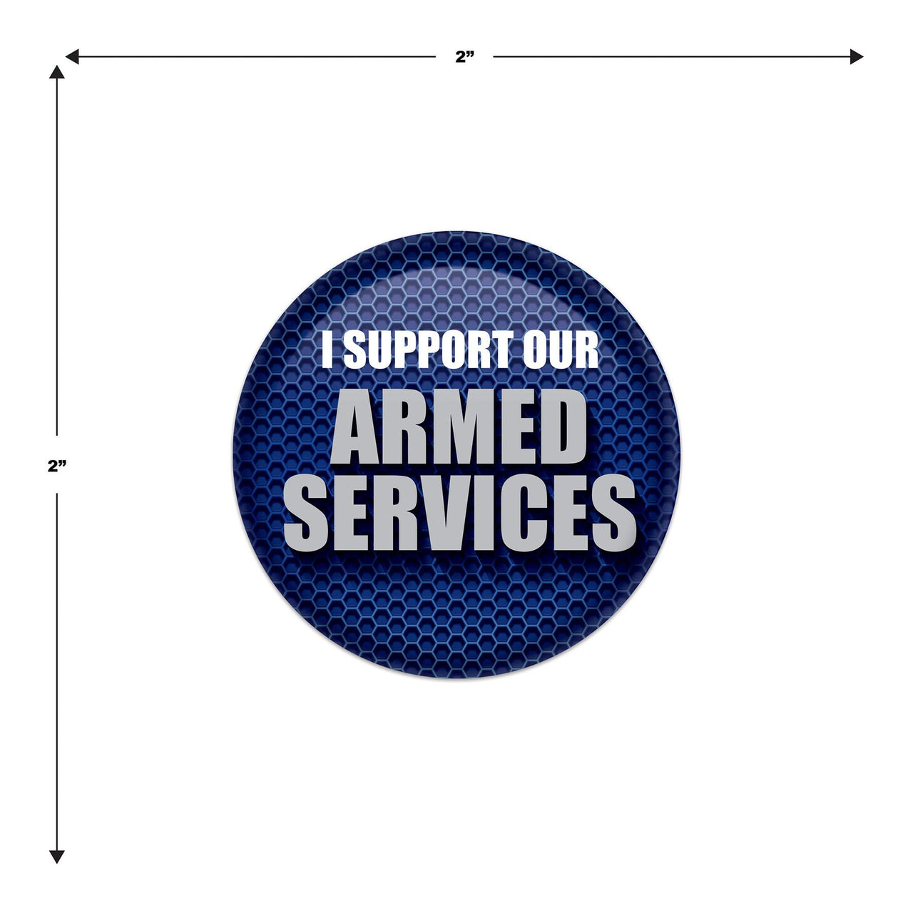 Beistle I Support Our Armed Services Button (Case of 6)