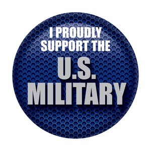 Beistle I Proudly Support U S Military Button