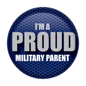 Beistle I'm A Proud Military Parent Button- Navy