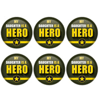 Beistle My Daughter Is A Hero Button (Case of 6)