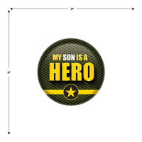 Beistle My Son Is A Hero Button (Case of 6)